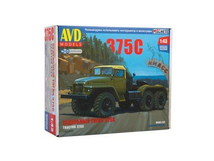URAL-375S tahač 1:43 - AVD  URAL 375S - stavebnice KIT