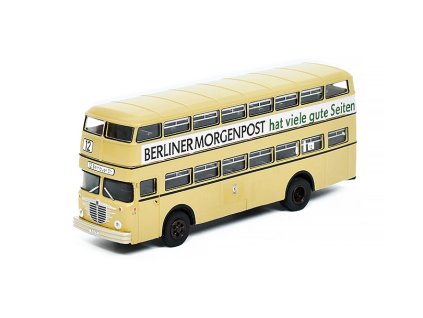 Bussing D2U Berliner Morgenpost 1:87 - Brekina  Bussing D 2U BVG Berliner Morgenpost - sběratelský model autobusu