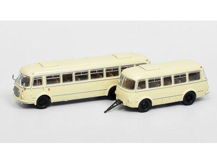 JZS Jelcz 043 s přívěsem P-01 1:87 - Brekina  JZS Jelcz-043 s přívěsem P01 - model autobusu 1/87