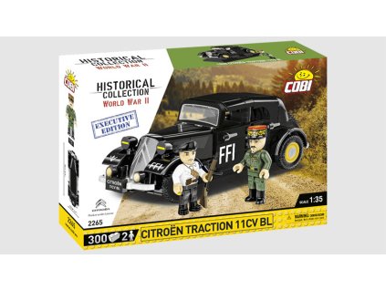 Citroen Traction 11CV 300 dílů 2 2 figurky - stavebnice 1:35 - COBI  Citroen Traction 11 CV BL FFI Executive edition WWII - Model KIT