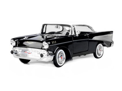 Chevrolet Bel Air Hardtop 1957 černá 1:24 - MOTORMAX  Chevrolet BelAir - kovový model