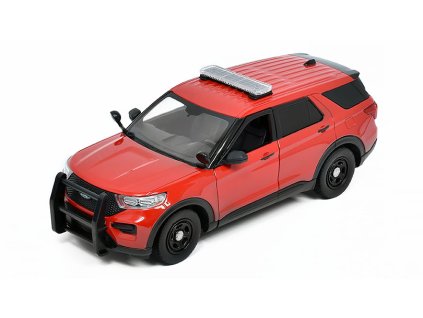 Ford Police Interceptor Utility červená 1:24 - MOTORMAX  Ford Police Interceptor Utility - kovový model auta
