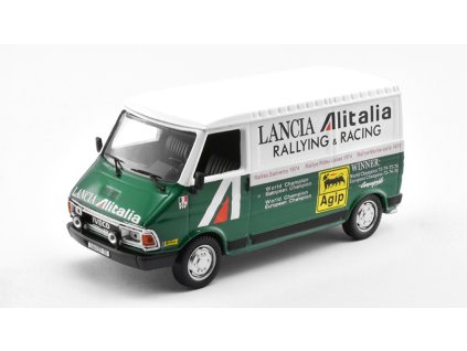 Iveco Furgone Alitalia Rally Assistance Van 1:43 SpecialC. časopis s modelem  Iveco Lancia Alitalia Asistenční Dodávka - kovový model auta