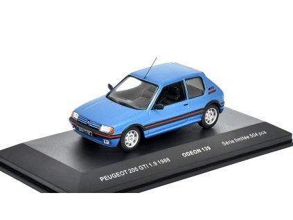 Peugeot 205 GTI 1.9 1988 1:43 - ODEON  Peugeot 205 GTI 1.9 1988  - kovový model auta