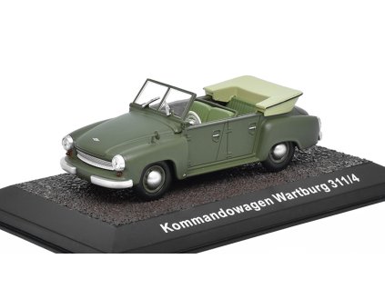 Kommandowagen Wartburg 311/4 1:43 Atlas časopis s modelem  Wartburg 311 / 4 Kommandowagen - kovový model auta