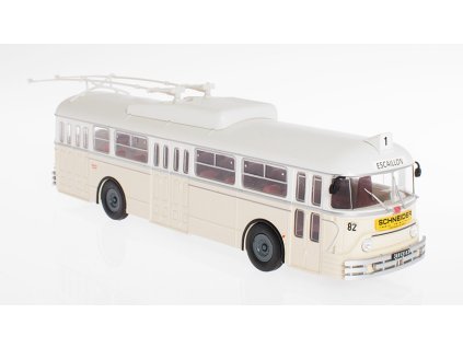 Chausson VBC-APURMTT Trolejbus 1963 1:43 - Hachette časopis s modelem  Chausson VBC APURMTT Trolley 1963 - kovový model trolejbusu