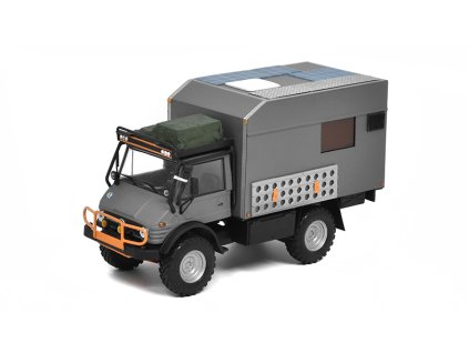 Mercedes-Benz Unimog Caravan 1:43 - Ručně upravený model  Mercedes Unimog Expedice Camper - kovový model auta