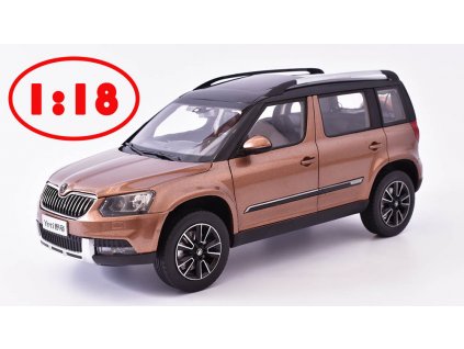 Škoda Yeti FL Outdoor 2013 1:18 - Hnědá Metalíza - Abrex časopis  BAZAROVÉ ZBOŽÍ  Škoda Yeti FL Outdoor 2013 - kovový model auta