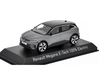 Renault Megane E-Tech 100% Electric 2022 šedá metalíza 1:43 - NOREV  Renault Megane E Tech 100% Electric 2022 - kovový model auta
