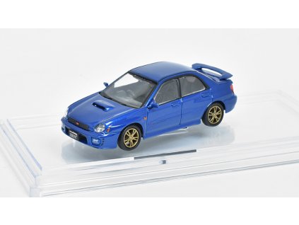 Subaru Impreza WRX STi 2001 RHD modrá 1:64 - BM Creations  Subaru Impreza WRX STi 2001 RHD - kovový model auta