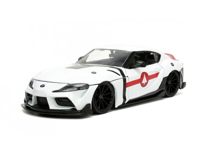 Toyota Supra 2020 + Figurka Rick Hunter Robotech 1:24 - Jada Toys  Toyota Supra 2020 + Rick Hunter - Robotech - kovový model auta