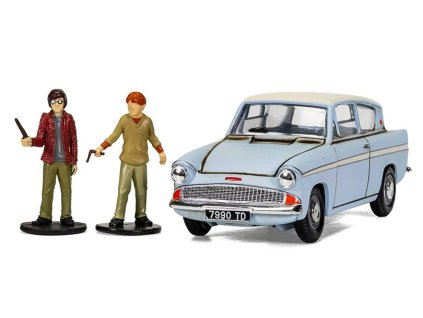 Ford Anglia s figurkami Harryho Pottera a Rona Weasleyho - CORGI  Ford Anglia + Harry Potter a Ron Weasley - No scale model - sběratelský model