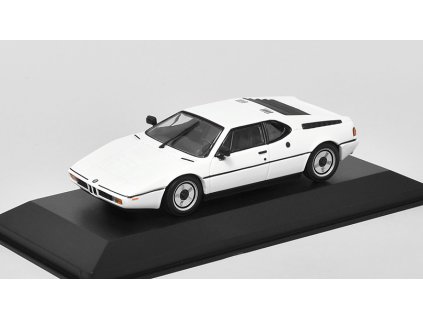 BMW M1 (E26) 1979 bílá 1:43 - MAXICHAMPS  BMW M-1 E26 1979 - kovový model auta - Minichamps 1/43