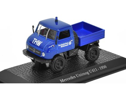 Mercedes-Benz Unimog U411 1956 - 1:43 Atlas časopis s modelem  Mercedes Unimog U-411 1956 - kovový model traktoru