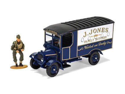 Thornycroft Van + Mr Jones - Dads Army 1:50 - CORGI  Thornycroft Van s figurkou Mr. Jonese z filmu Dads Army - kovový model auta
