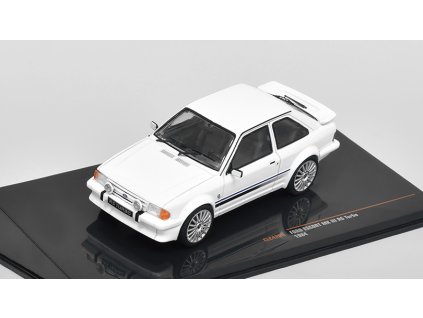 Ford Escort MkIII RS Turbo 1984 bílá 1:43 - IXO Models  Ford Escort MK 3 RS Turbo 1984 - kovový model auta