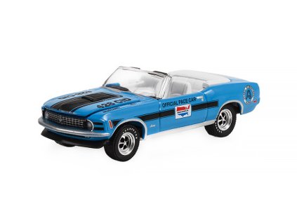 Ford Mustang 1970 modrá 1:64 - GreenLight  Ford Mustang 1970 Atlanta International Raceway - kovový model 1/64