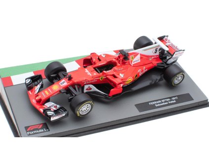 Ferrari SF70H #5 2017 Sebastian Vettel 1:43 - Formula 1 Cars časopis s modelem  Ferrari SF70 - kovový model