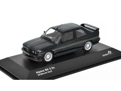 BMW Alpina E30 B6 1986 černá 1:43 - Solido  BMW Alpina 3-Series (E30) B6 3.5S - kovový model auta