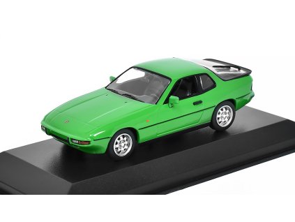 Porsche 924 1976 zelená 1:43 - MAXICHAMPS  Porsche 924 1976 - kovový model auta