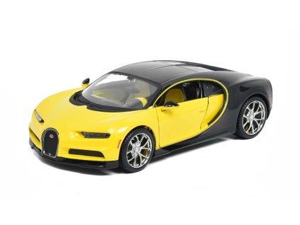 Bugatti Chiron žlutá 1:24 - Maisto Exotics  Bugatti Chiron 1/24 - kovový model auta