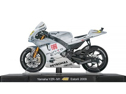 Yamaha YZR-M1 #46 Estoril 2009 - 1:18 Leo Models časopis s modelem  Yamaha YZR M1 N46 World Champion Estoril - sběratelský model