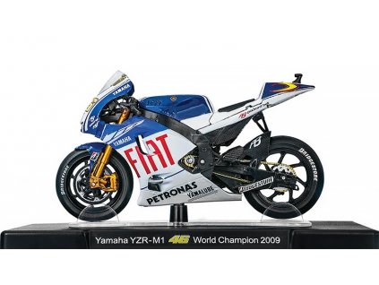 Yamaha YZR-M1 #46 World Champion 2009 - 1:18 Leo Models časopis s modelem  Yamaha YZR M1 N46 MotoGP 2009 - sběratelský model