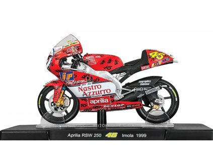 Aprilia RSW 250 #46 Imola 1999 - 1:18 Leo Models časopis s modelem  Aprilia RSW250 No.46 Imola  - sběratelský model