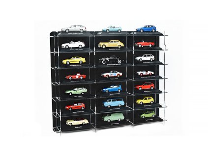 Kaleidoskop vitrínka 557 x 464 mm na modely 1:43 - Černá  Vitrínka na modely 1:43