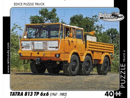Puzzle Truck č. 6 - Tatra 813 TP 6x6 1967-1982 - 40 dílků  Puzzle Truck č. 6 - Tatra 813 TP 6x6 1967 - 1982 - 40 dílků