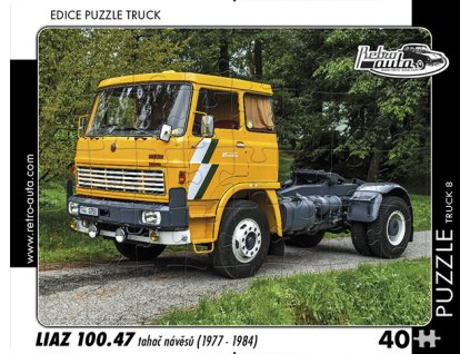 Puzzle Truck č. 8 - LIAZ 100.47 tahač návěsů 1977-1984 - 40 dílků  Puzzle Truck č. 8 - LIAZ 100.47 tahač návěsů 1977 - 1984 - 40 dílků