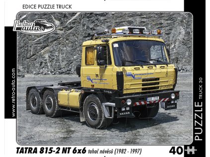 Puzzle Truck č. 30 - Tatra 815-2 NT 6x6 tahač návěsů 1982-1997 - 40 dílků  Puzzle Truck č. 30 - Tatra 815-2NT 6x6 tahač návěsů 1982 - 1997 - 40 dílků
