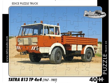 Puzzle Truck č. 25 - Tatra 813 TP 4x4 1967-1982 - 40 dílků  Puzzle Truck č. 25 - Tatra 813 TP 4x4 1967 - 1982 - 40 dílků