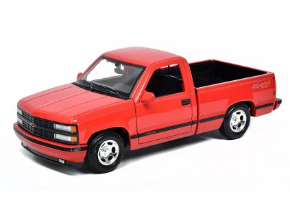 Chevrolet 454 SS Pick Up 1993 červená 1:24 - Maisto  Chevrolet 454 SS Pickup 1993 - kovový model auta