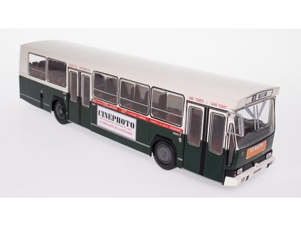 Berliet PR100 T.N.L. NICE 1974 Francie 1:43 - Hachette časopis s modelem  Berliet PR100 TNL NICE 1974 France - kovový model autobusu