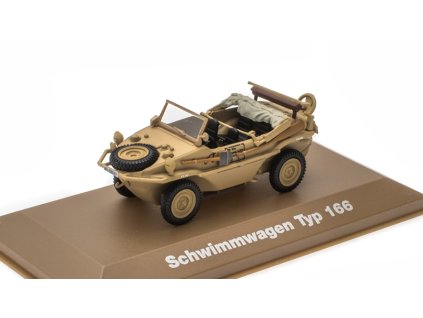 VW Typ 166 Schwimmwagen 1:43 - Atlas časopis s modelem  Pkw K2 / Volkswagen Typ 166 Schwimmwagen - kovový model auta