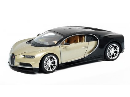 Bugatti Chiron 2016 zlatá / černá 1:24 - Welly  Bugatti Chiron - kovová model