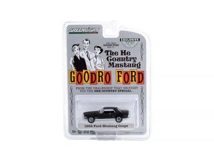 Ford Mustang Coupe 1968 černá 1:64 - GreenLight  Ford Mustang - kovový model