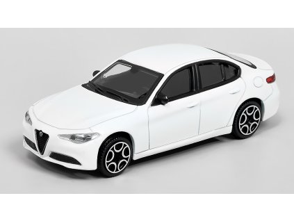 Alfa Romeo Giulia 2016 bílá 1:43 - Bburago  Alfa Romeo Giulia 2016 - kovový model auta