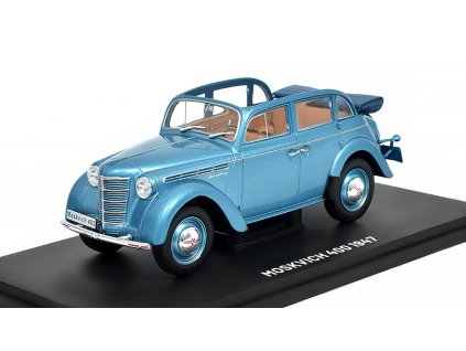 Moskvič 400 - 1947 1:24 - časopis Nezapomenutelné auta #45 s modelem  Moskvich 400 - 1947 - kovový model auta