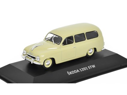 Škoda 1201 STW 1957 1:43 Kaleidoskop slavných vozů časopis s modelem #63  Škoda 1201 STW 1957 - DeAgostini - kovový model auta