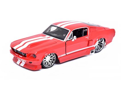 Ford Mustang GT 1967 červený 1:24 - Maisto  Ford Mustang GT 1967 - kovový model auta