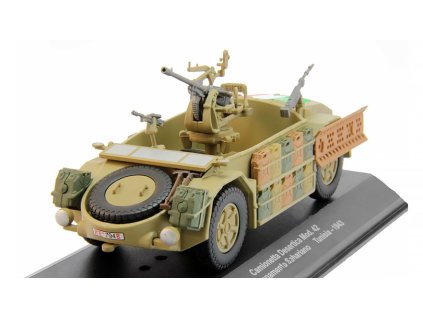 Camionetta Desertica 42 Sahariano Tunisia 1943 1:43 - Atlas časopis s modelem  Jeep Desert Truck Mod. 42 Sahariano Tunisia - kovový model auta