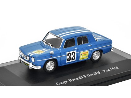 Renault 8 Gordini Coupe #33 Pau 1968 1:43 - Eligor časopis s modelem  Renault 8 Gordini Coupe No.33 Pau 1968 - kovový model