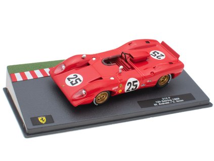 Ferrari 312 P #25 12h Sebring 1969 Andretti 1:43 - SpecialC časopis s modelem  Ferrari 312 P No.25 12h Sebring 1969 1:43 - kovový model auta