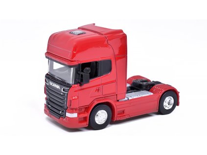 Scania R730 V8 2011 tahač červený 1:64 - Welly  Scania V8 R730 - model auta