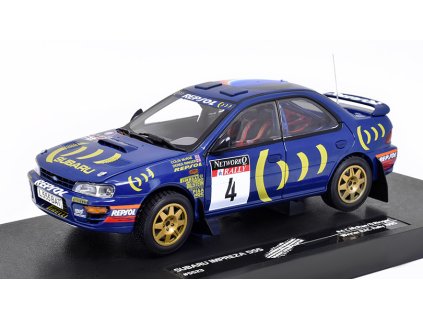 Subaru Impreza 555 #4 RAC Rally 1995 McRae / Ringer - 1:18 Sun Star  Subaru Impreza 555 No.4 RAC Rallye 1995 C. McRae / D. Ringer - kovový model auta