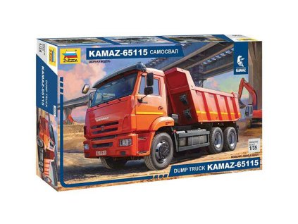 KAMAZ-65115 sklápěč - 1:35  Zvezda - stavebnice  KAMAZ 65115 Dump Truck - ModelKIT