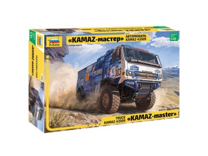 KAMAZ-43509 #303 Rally Silk Road 2022 - 1:43 Zvezda - stavebnice  KAMAZ 43509 No.303 Rallye Silk Road 2022 Karginov / - ModelKIT