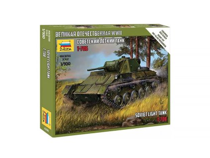 Tank T-70B sovětský tank 1:100 Zvezda - stavebnice  Tank T 70B Soviet Light Tank WWII - modelKIT